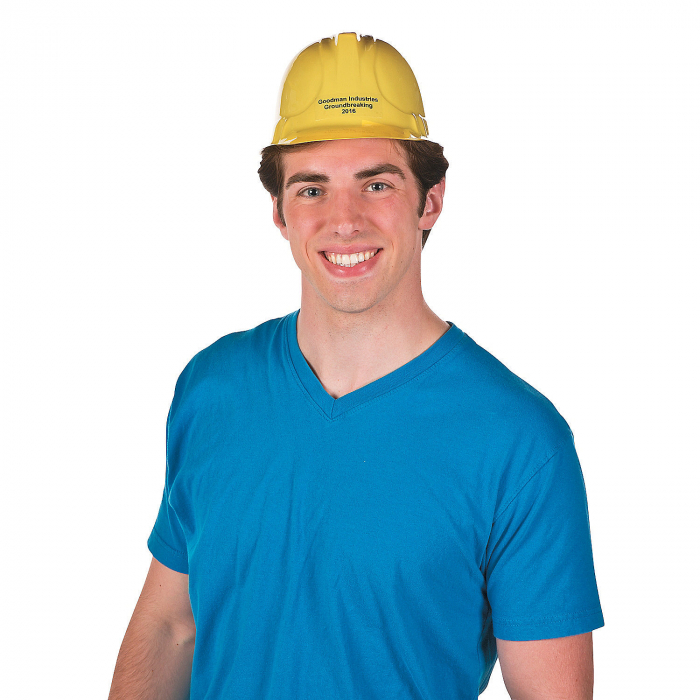 Personalized Yellow Construction Hats (Per Dozen)