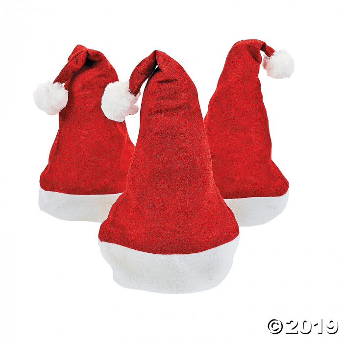 Fabulous Felt Santa Hats (Per Dozen)
