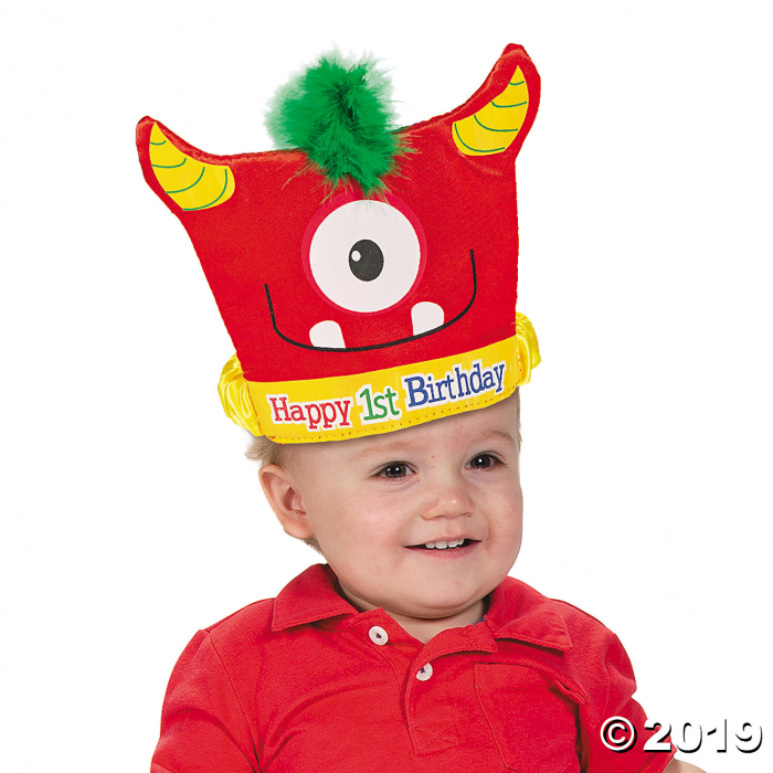 1st Birthday Mini Monster Party Hat (1 Piece(s))