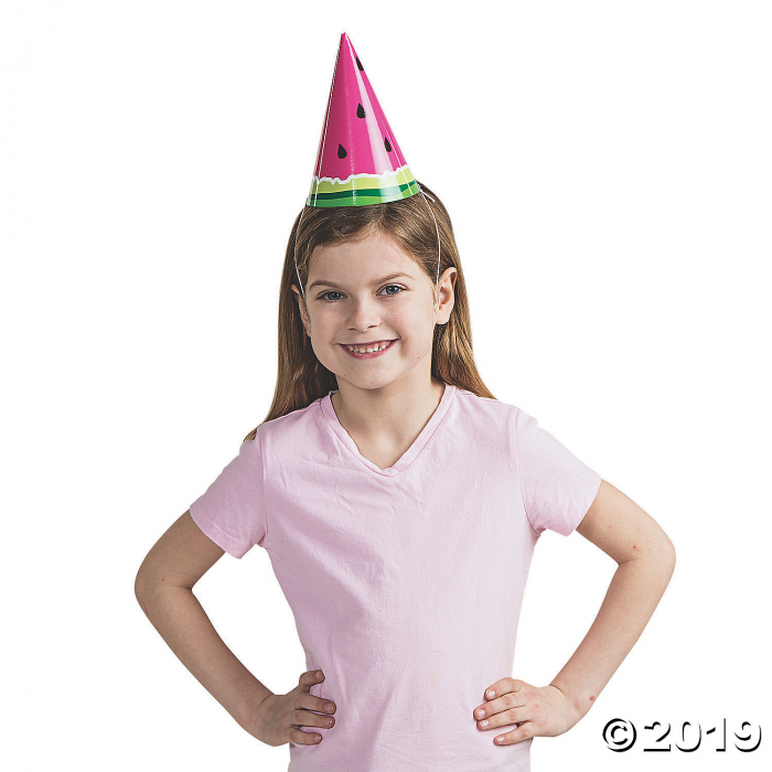 Tutti Frutti Cone Party Hats (Per Dozen)