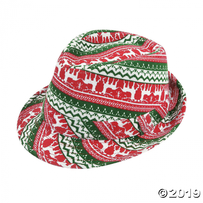 Ugly Sweater Fedora Hat (1 Piece(s))