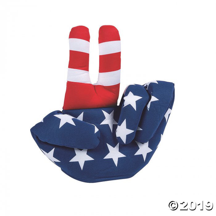 Adult's Patriotic Peace Sign Hat (1 Piece(s))