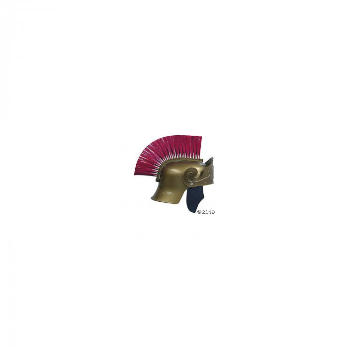 Adult's Gold Roman Helmet with Red Brush (1 Piece(s))