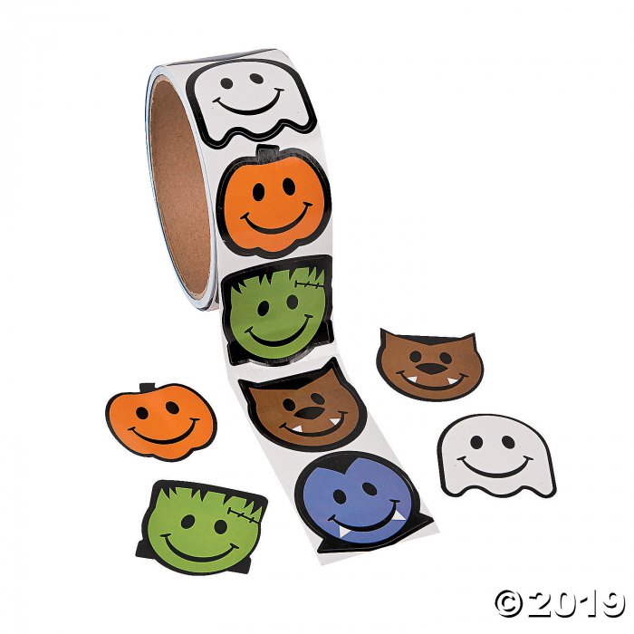 Smile Face Monster Stickers (1 Roll(s))