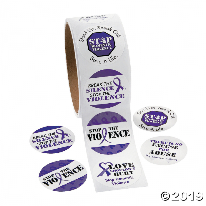 Domestic Violence Awareness Sticker Rolls (1 Roll(s)) Domestic Violence Awareness Sticker Rolls (1 Roll(s))