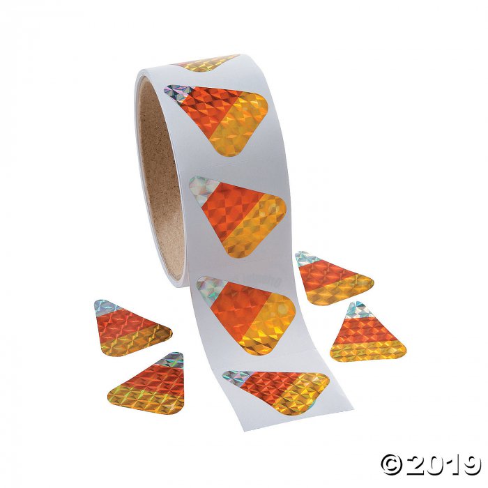 Candy Corn Prism Stickers (1 Roll(s))
