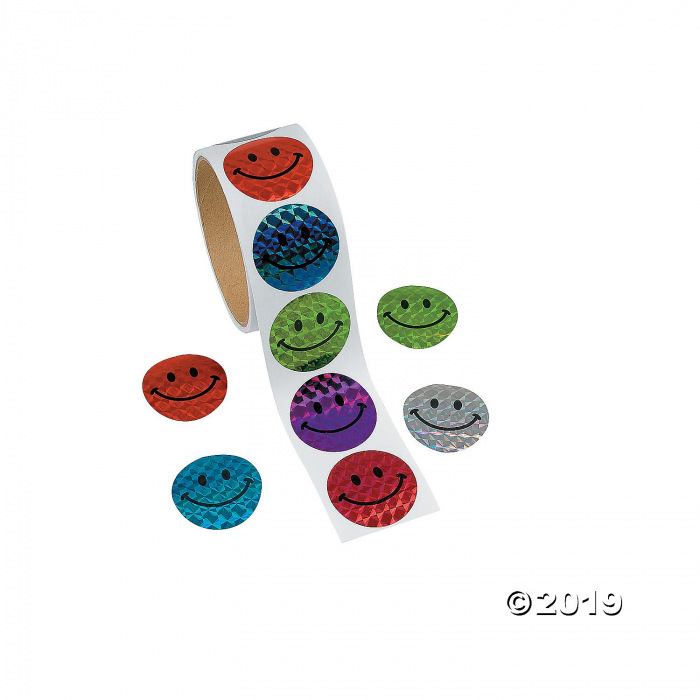 Laser Smile Face Stickers (1 Roll(s))