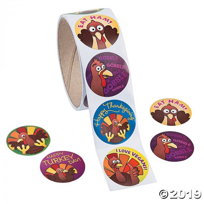 Funny Thanksgiving Stickers (1 Roll(s))