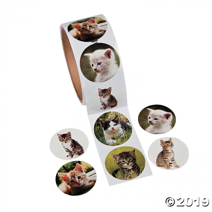 Realistic Cat Stickers (1 Roll(s))