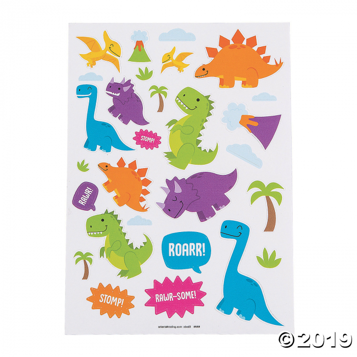 Trendy Dinosaur Sticker Sheets (24 Sheet(s))