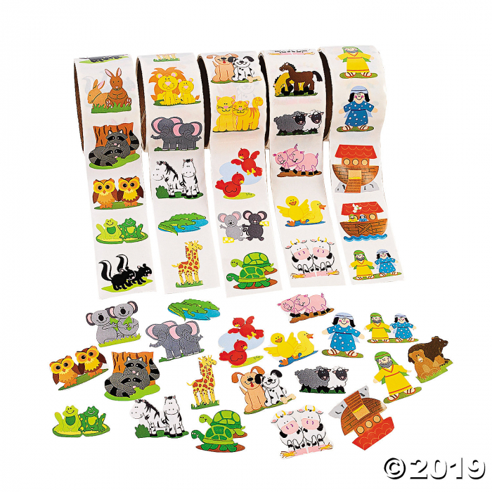 Noah's Ark Rolls of Stickers (5 Roll(s)) Noah's Ark Rolls of Stickers (5 Roll(s))