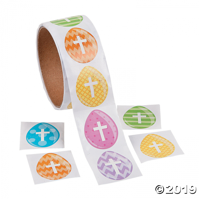 Easter Egg Cross Stickers (1 Roll(s))