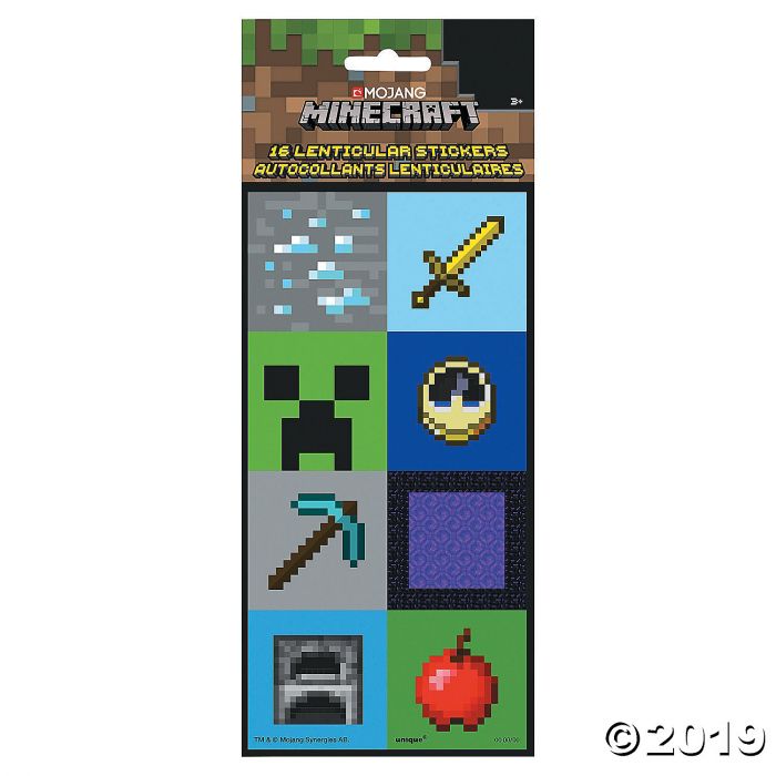 Minecraft® Lenticular Stickers (16 Piece(s)) Minecraft® Lenticular Stickers (16 Piece(s))