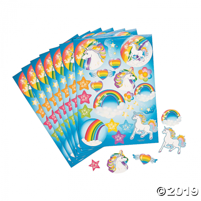 Unicorn Party Sticker Sheets (12 Sheet(s))