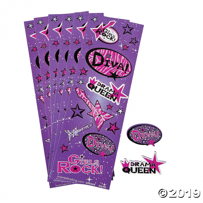 Rock Star Diva Birthday Stickers (24 Sheet(s))