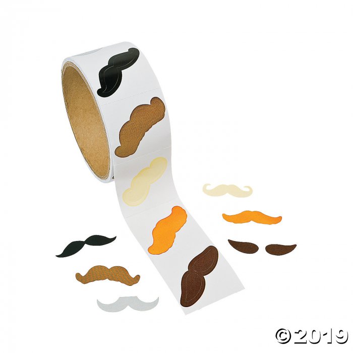 Mustache Sticker Rolls (1 Roll(s))