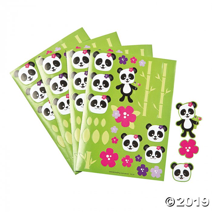 Panda Party Sticker Sheets (Per Dozen)