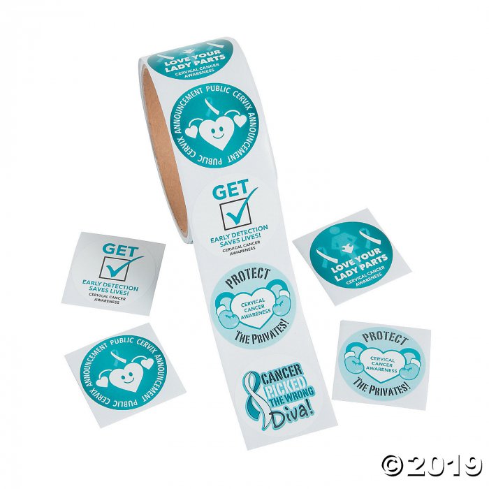 Cervical Cancer Awareness Stickers (1 Roll(s))