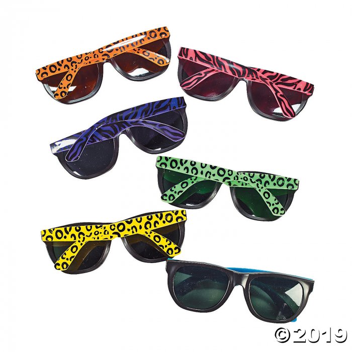 Animal Print Neon Sunglasses (Per Dozen)