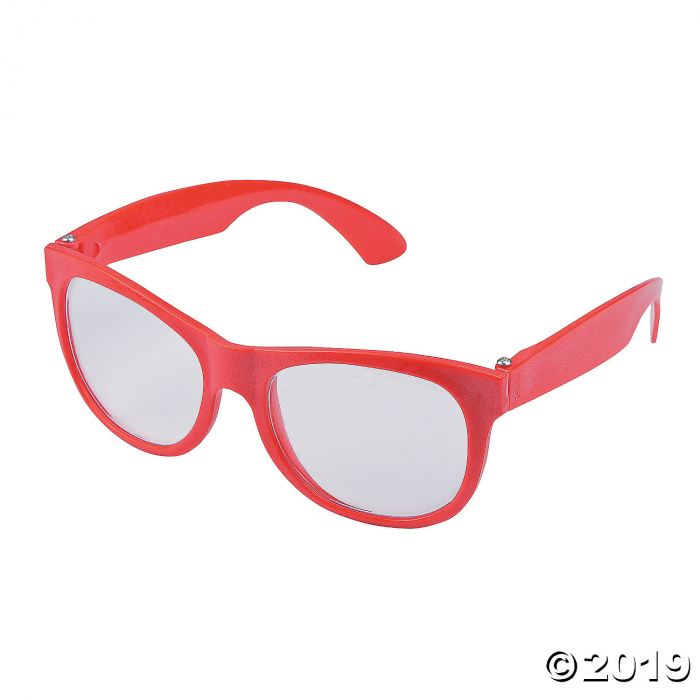 Red Clear Lens Glasses - 12 Pc. (Per Dozen)