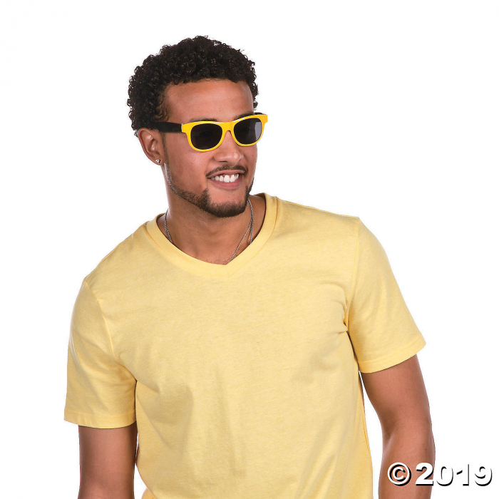 Adult's Gold & Black Two-Tone Sunglasses - 12 Pc. (Per Dozen)