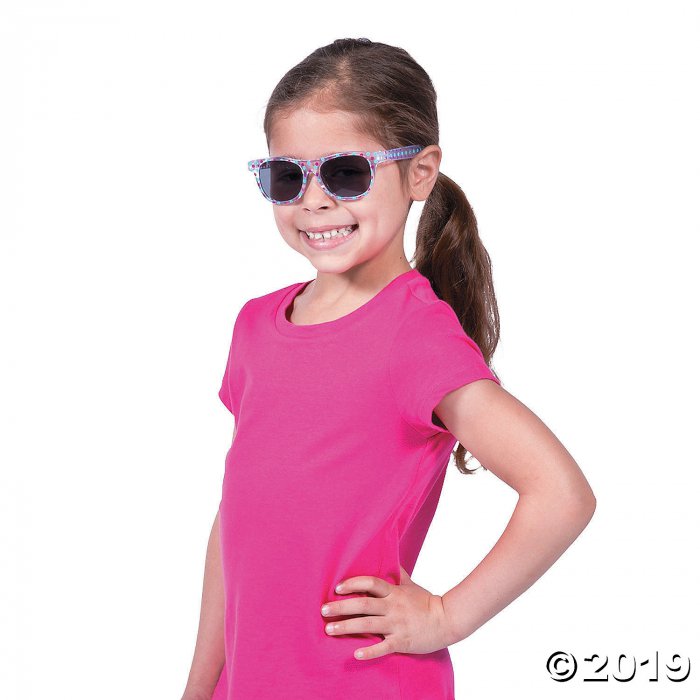Kids' Clear Sunglasses with Polka Dots - 12 Pc. (Per Dozen)
