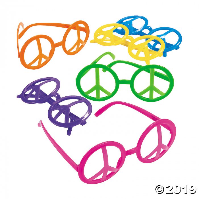 Peace Sign Eyeglasses (Per Dozen)