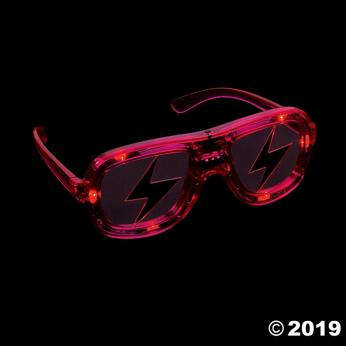 Light-Up LED Lightning Bolt Shading Glasses (1 Piece(s))