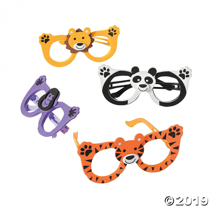 Kid's Zoo Animal Glasses Assortment (Per Dozen)