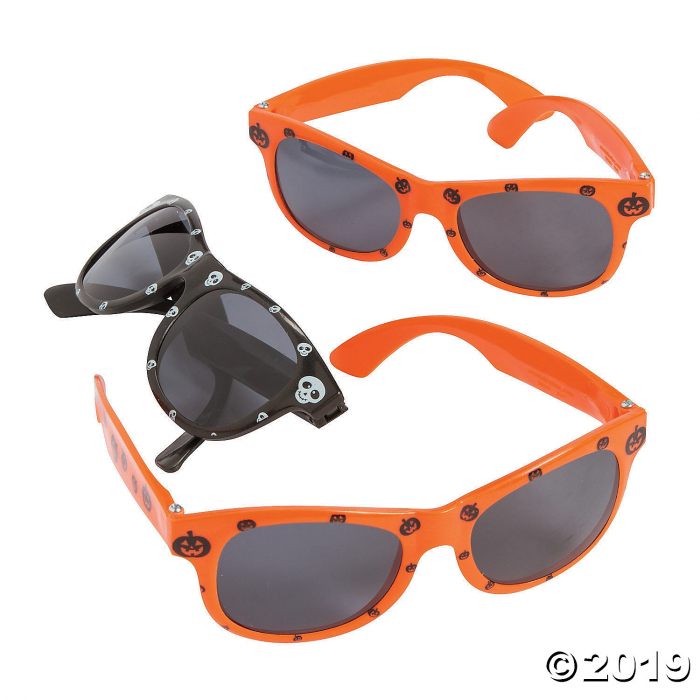 Halloween Printed Nomad Sunglasses (Per Dozen)
