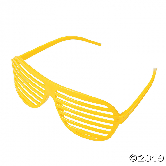 Yellow Shutter Glasses - 12 Pc. (Per Dozen)