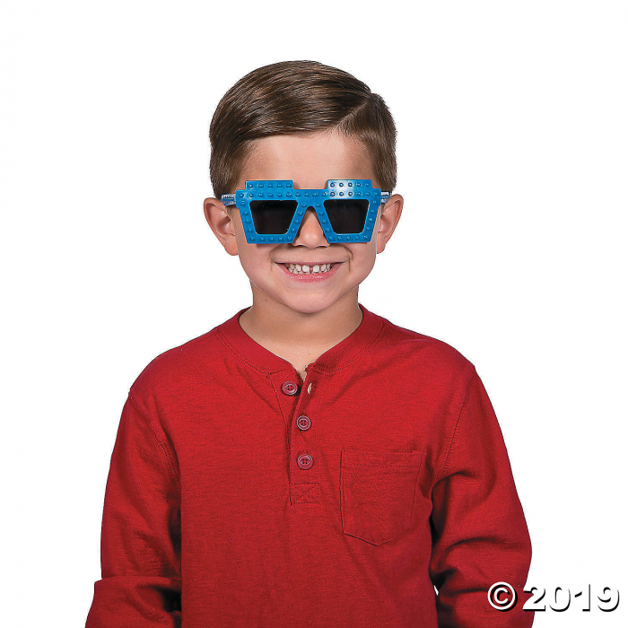 Color Brick Party Sunglasses (Per Dozen)