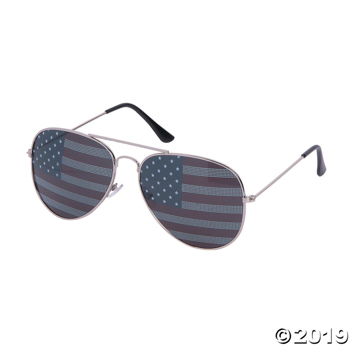 USA Flag Aviator Sunglasses (Per Dozen)