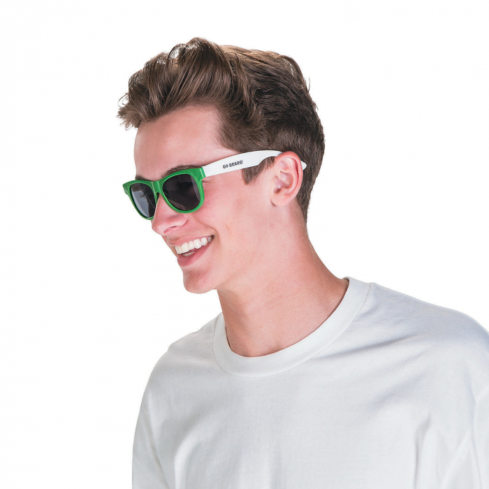 Personalized Green & White Two-Tone Sunglasses (48 Piece(s))