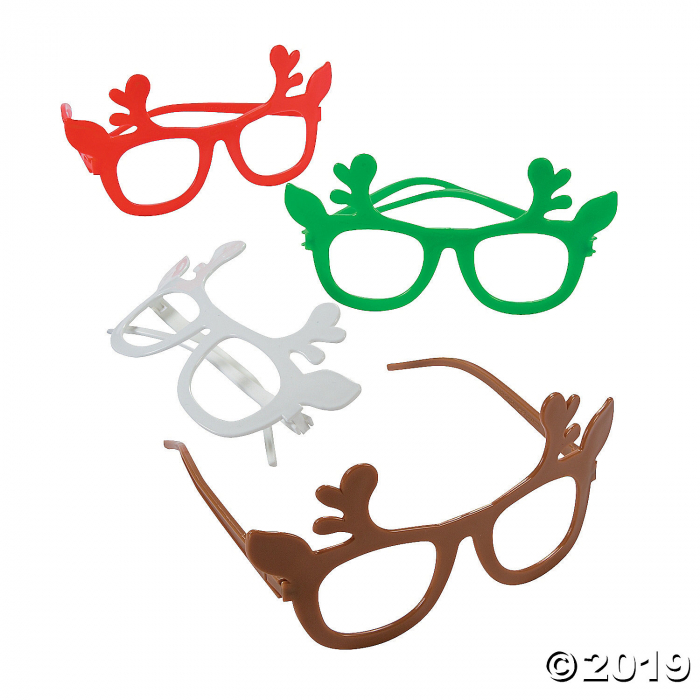Kids' Reindeer Novelty Glasses (Per Dozen)