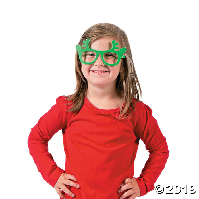 Kids' Reindeer Novelty Glasses (Per Dozen)