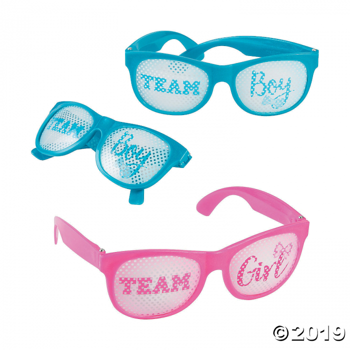 Team Boy & Team Girl Pinhole Glasses (Per Dozen)