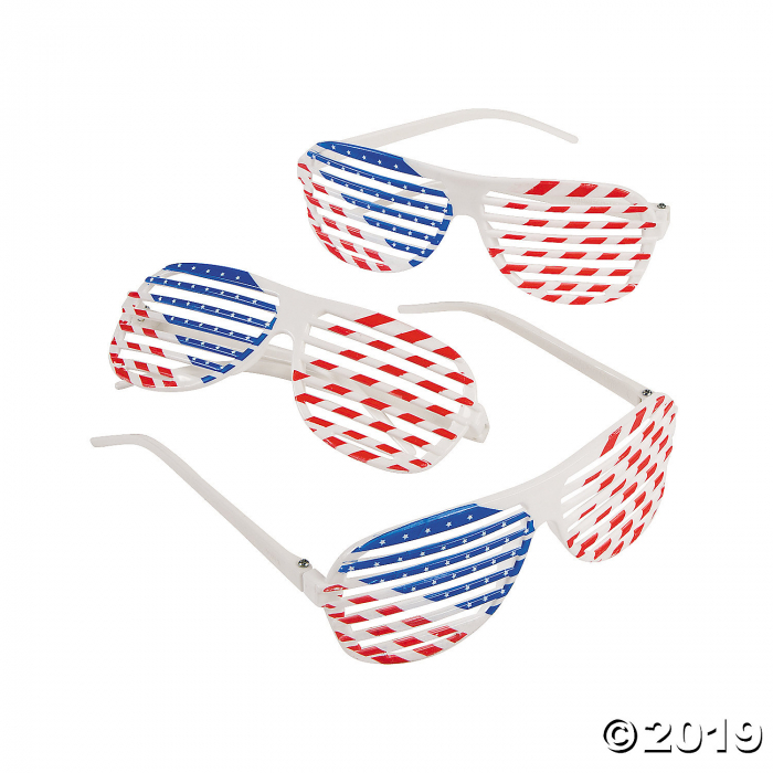 Patriotic Shutter Glasses - 12 Pc. (Per Dozen)
