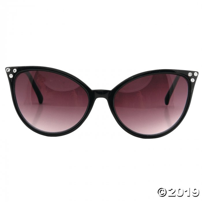 Black Modern Cat Eye Smoked Glasses (1 Piece(s))