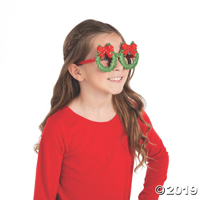 Fun Christmas Wreath Glasses (6 Piece(s))