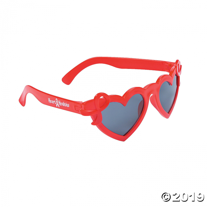 Kids' Heart Health Ribbon Sunglasses - 12 Pc. (Per Dozen)