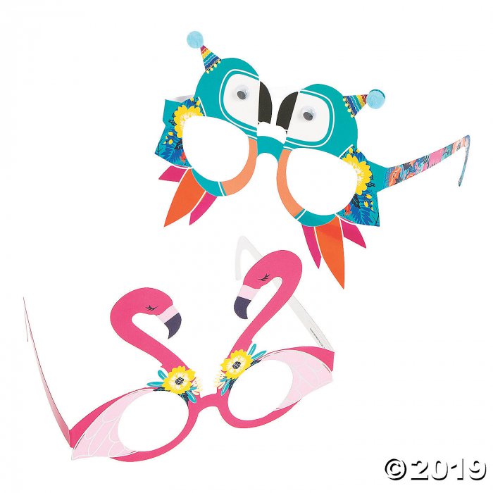 Toucan & Flamingo Party Glasses (Per Dozen)