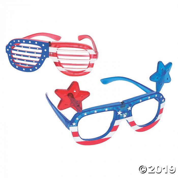 Patriotic Light-Up Glasses (6 Piece(s))