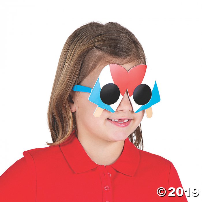 Kids' Patriotic Ice Pop Sunglasses (Per Dozen)