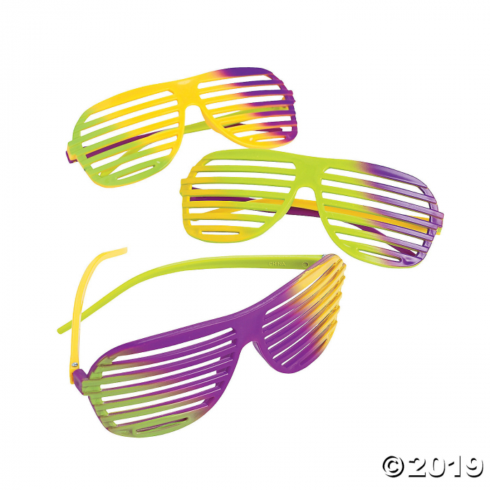 Mardi Gras Shutter Glasses (Per Dozen) Mardi Gras Shutter Glasses (Per Dozen)