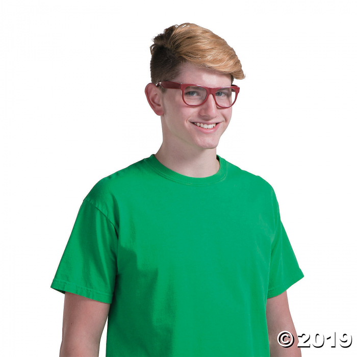 Burgundy Clear Lens Glasses - 12 Pc. (Per Dozen)