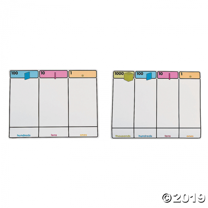 Base Ten Place Value Mats (10 Piece(s))