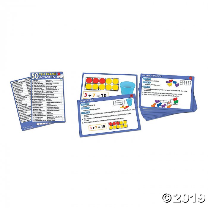 50 Ten Frame Activities (Activity Cards Set) (1 Piece(s))