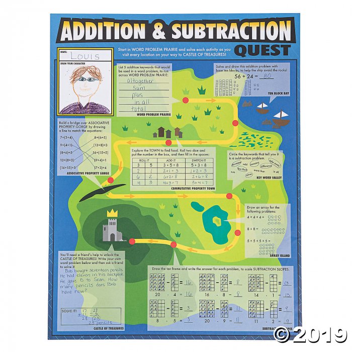 Giant Addition & Subtraction Quest Activity Sheets (30 Piece(s))