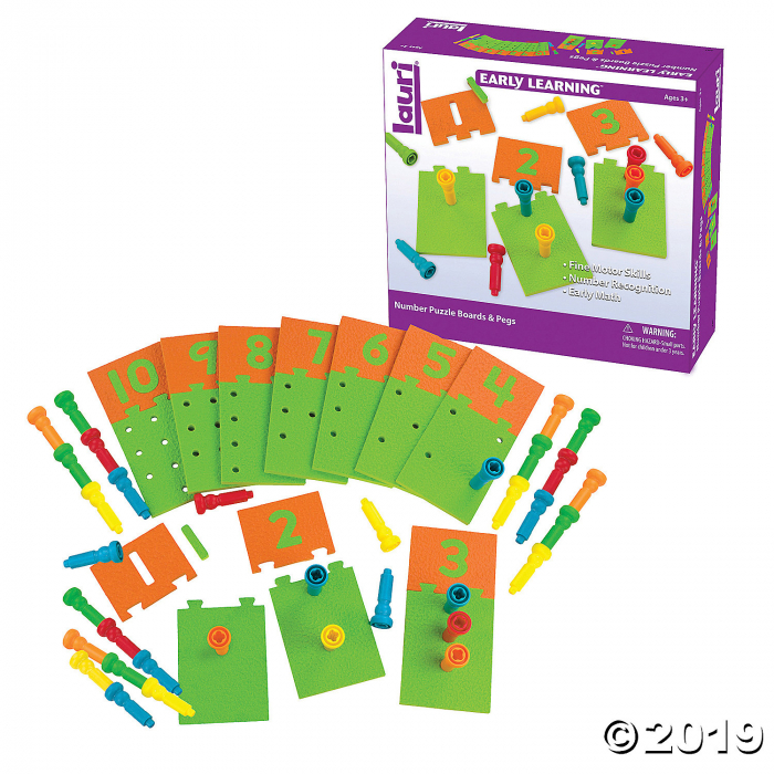 Number Puzzle Boards & Pegs (1 Piece(s))